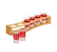 Relaxdays Support avec 6 verres à liqueur