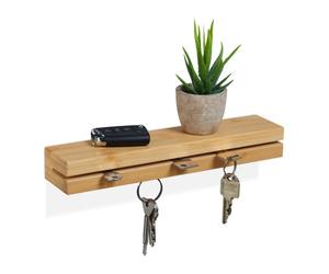Relaxdays Support de clés magnétique avec étagère