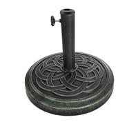 Relaxdays Support de Parasol, pour mâts 34-48 mm, Ø 45 cm, Vintage, Noir/Vert