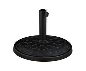 Relaxdays Support de parasol rond noir