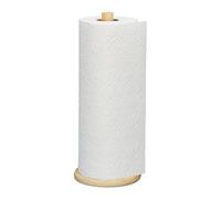 Relaxdays Support essuie-Tout Vertical, Bambou, Distributeur pour Cuisine, H x D: 28 x 11,5 cm, dérouleur, Nature
