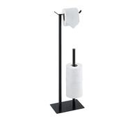 Relaxdays Support Non Fixe pour Papier Toilette, Rangement pour WC, HxLxP : 62 x 20 x 13,5 cm, Noir