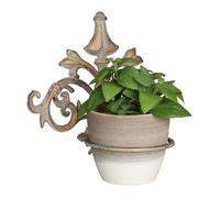 Relaxdays Support pot de fleurs mural baroque