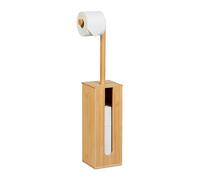 Relaxdays Support pour Le Papier Toilette, pour 5 Rouleaux en Tout, en Bambou, H x L x P : 72 x 20 x 15 cm, Nature