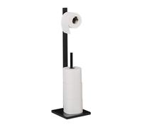 Relaxdays Support pour Le Papier Toilette, pour 5 Rouleaux en Tout, Non Fixe, Bambou et MDF, HLP 71x19x19 cm, Noir