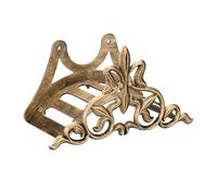 Relaxdays Support pour le tuyau d’arrosage, fonte de fer, design antique, H x L x P : env. 16 x 29 x 14 cm, bronze