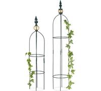 relaxdays Support pour plantes grimpantes Obélisque, set de 2 pièces