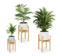 Relaxdays Support pour pot de fleurs en lot de 3