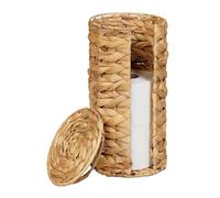 Relaxdays Support pour Votre Papier Toilette, pour 3 Rouleaux, Non Fixe, eichhornia, H x D : 34 x 18 cm, Nature