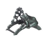 Relaxdays Support Mural pour Votre Tuyau d’arrosage, Grenouille, Vintage, Fonte de Fer, HLP 18,5x26,5x16,5 cm, Vert