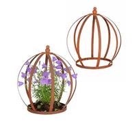 Relaxdays Lot de 2 supports vivaces aspect rouillé