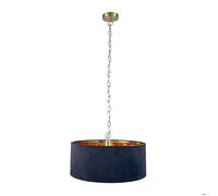 Relaxdays Lampe suspendue avec écran en tissu