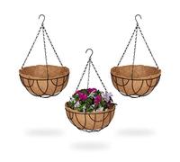 Relaxdays Suspension pour plantes en lot de 3