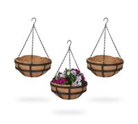 Relaxdays Suspension pour plantes en lot de 3