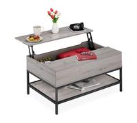 Relaxdays Table avec plateaux relevables