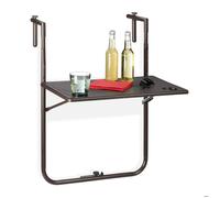 Relaxdays Table balcon suspendue marron