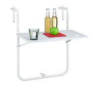 Relaxdays Table balcon suspendue aspect rotin