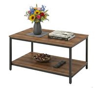 Relaxdays Table basse, rangement et mix matériaux