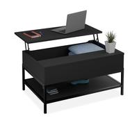 Relaxdays Table basse avec plateau relevable