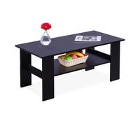 Table Basse Relaxdays, H x L x P : 53,5 x 100 x 50 cm, Table de Salon avec Rangement, Moderne, Noire