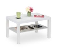 Relaxdays Table basse de couleur blanche