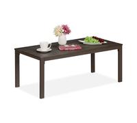 Relaxdays Table basse de jardin à l'aspect bois
