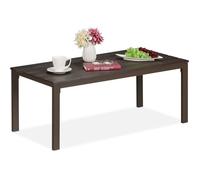 Relaxdays Table basse de jardin à l'aspect bois