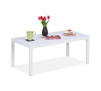 Relaxdays Table basse de jardin à l'aspect bois