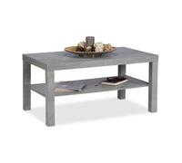 Relaxdays Table basse étagère grise effet béton