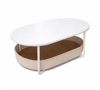 Relaxdays Table basse ovale avec panier