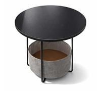 Relaxdays Table d'appoint ronde panier