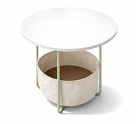 Relaxdays Table d'appoint ronde panier
