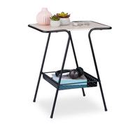 Relaxdays Table d’appoint avec porte-revues