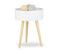 Relaxdays Table d’appoint scandinave