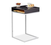 Relaxdays Table d’appoint en forme de C