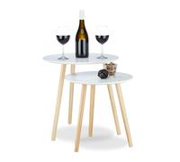 Relaxdays Table d’appoint lot de 2 gigognes