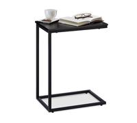 Relaxdays Petite table d'appoint en U Métal Bois