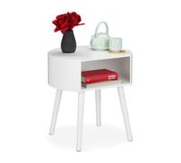 Relaxdays Table d'appoint avec casier support