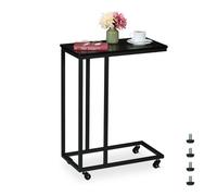 Relaxdays Table d'appoint en forme de C