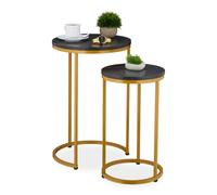 Relaxdays Table d'appoint en lot de 2