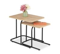 Relaxdays Table d'appoint en lot de 2