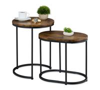 Relaxdays Table d'appoint en lot de 2