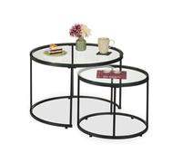 Relaxdays Table d'appoint en lot de 2