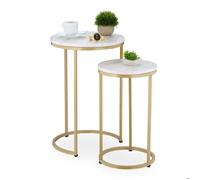 Relaxdays Table d'appoint en lot de 2