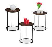 Relaxdays Table d'appoint en lot de 3
