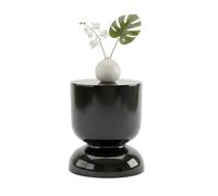 Relaxdays Table d'appoint et Tabouret en métal Noir, Design sablier, déco Salon, HxD : 46 x 36 cm