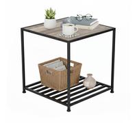 Relaxdays Table d'appoint industriel avec étagère