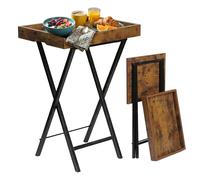 Relaxdays Table d'appoint pliable + plateau
