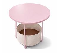 Relaxdays Table d'appoint ronde panier