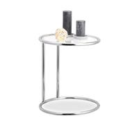 Relaxdays Table d'appoint ronde en verre et métal